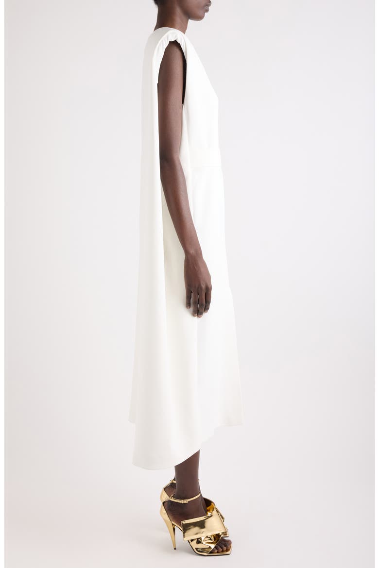 Crepe Cady Cape Dress, Alternate, color, IVORY