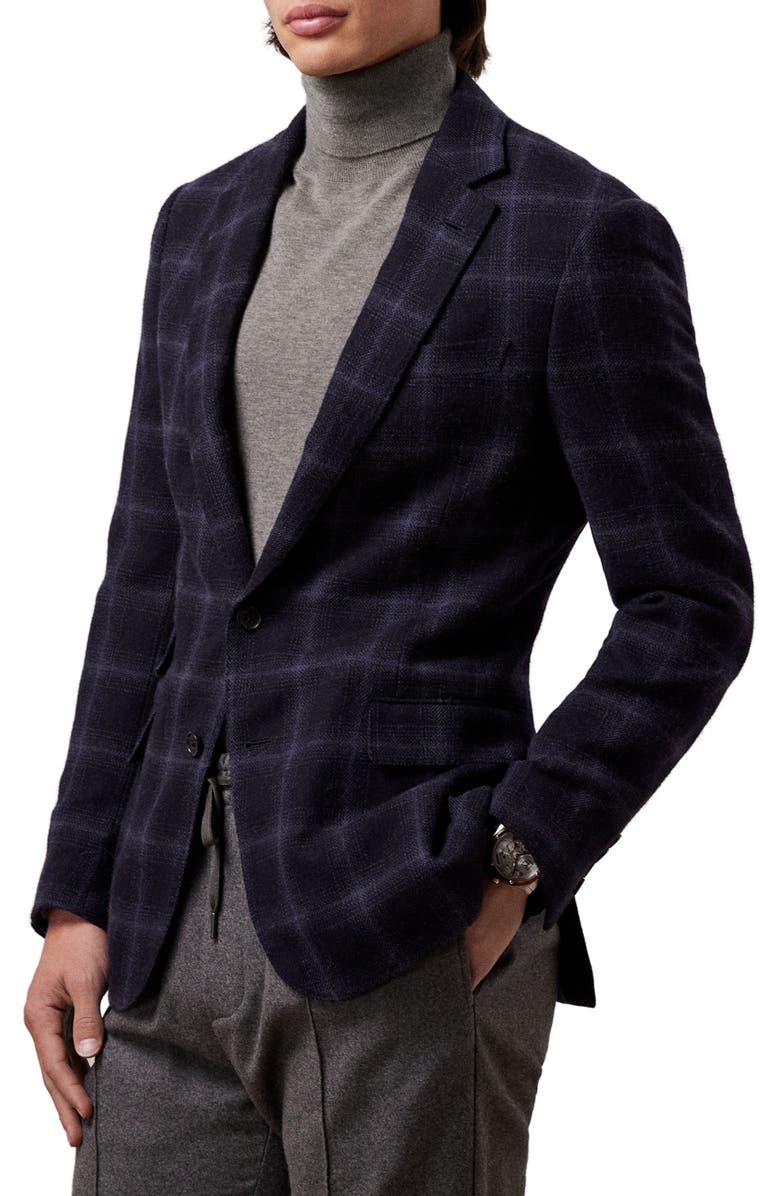 Ralph Lauren Purple Label Shadow Plaid Camel Hair Sport Coat, Main, color, 