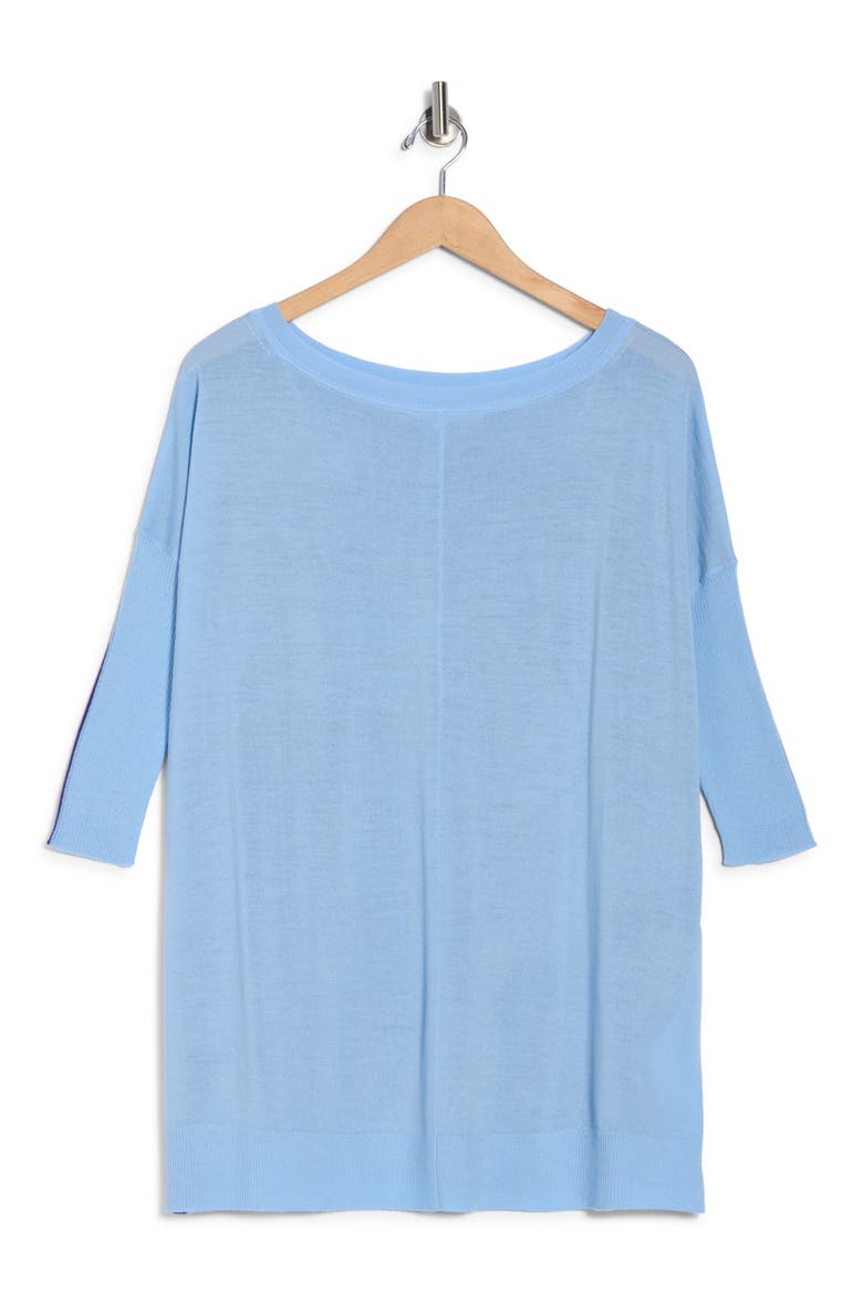 Diane Wool Tunic Sweater, Alternate, color, MISTY BLUE/ CLASSIC NAVY