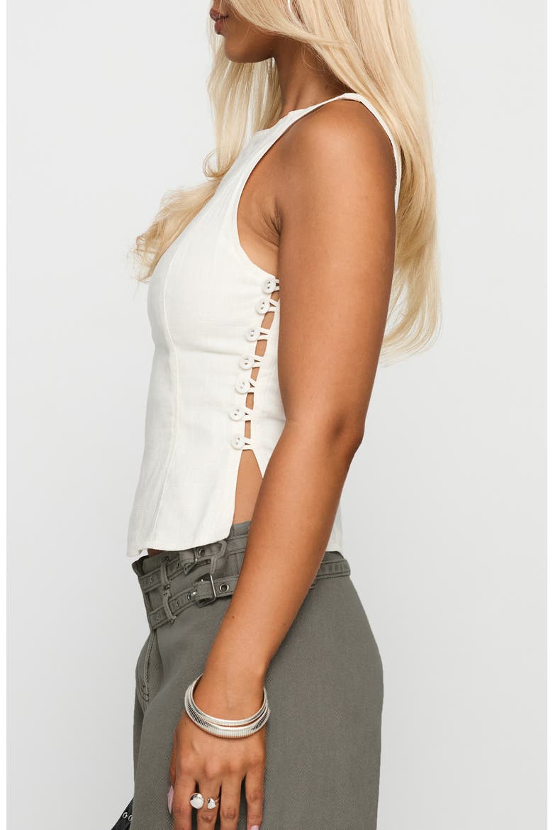 Escaper Button Top, Alternate, color, WHITE