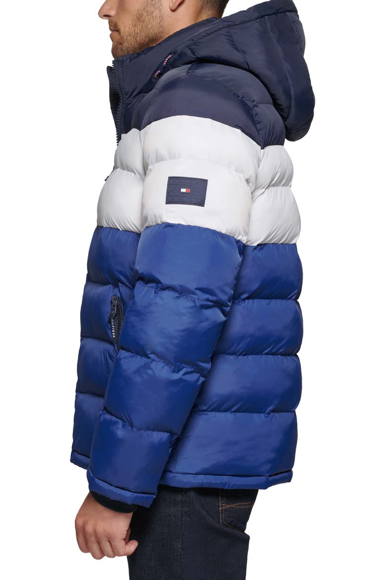 Hooded Puffer Jacket, Alternate, color, ROYL BLU COMBO