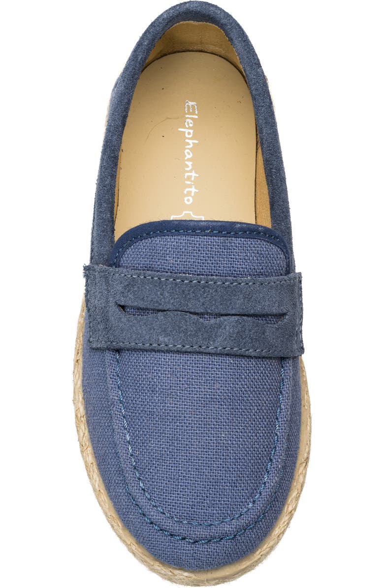 Elephantito Espadrille Penny Loafer, Alternate, color, Indigo