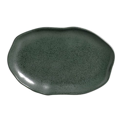 Porto Brasil Shallow Bio Oval Platter Medium Set Of 4 In Green