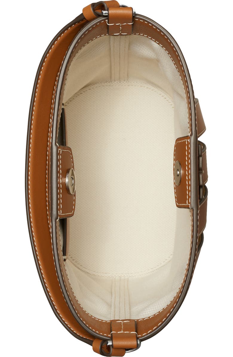 Tory Burch Small McGraw Stripe Leather Bucket Bag, Alternate, color,