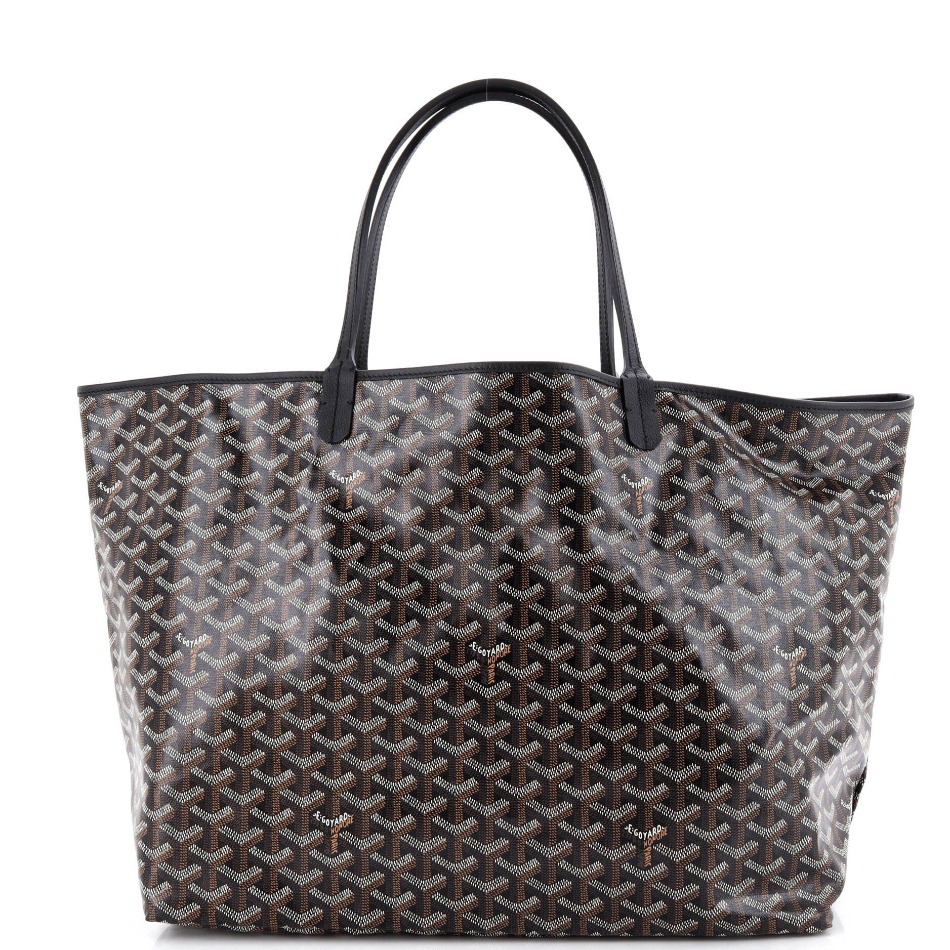 Pre-Owned Goyard Saint Louis Tote Coated Canvas GM, Main, color, Black