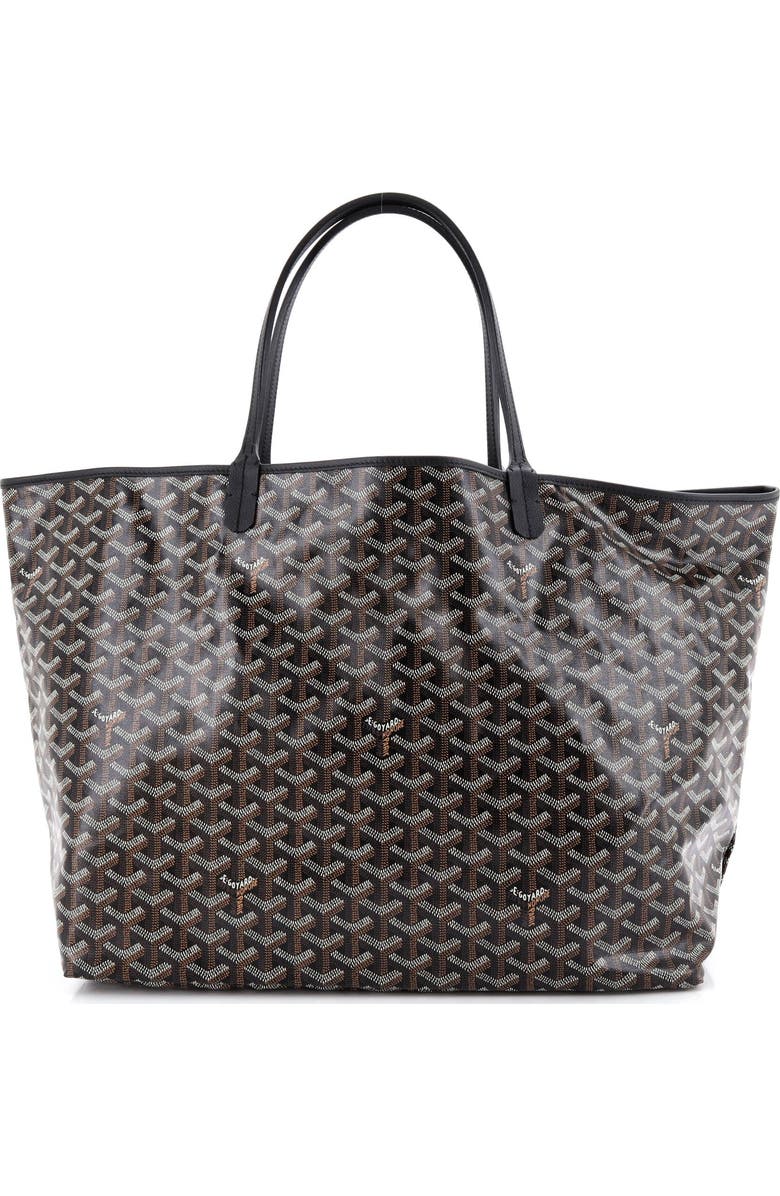 Pre-Owned Goyard Saint Louis Tote Coated Canvas GM, Main, color, Black