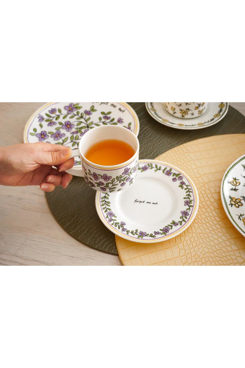 Heritage Forget Me Not Cup and Saucer, Alternate, color, Multi