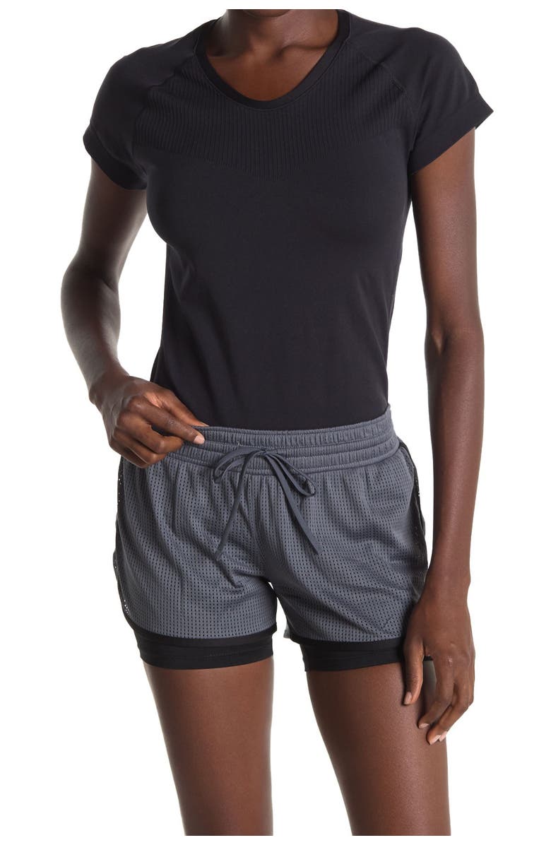 Z by Zella Meridian Mesh Back Seamless T-Shirt, Main, color,