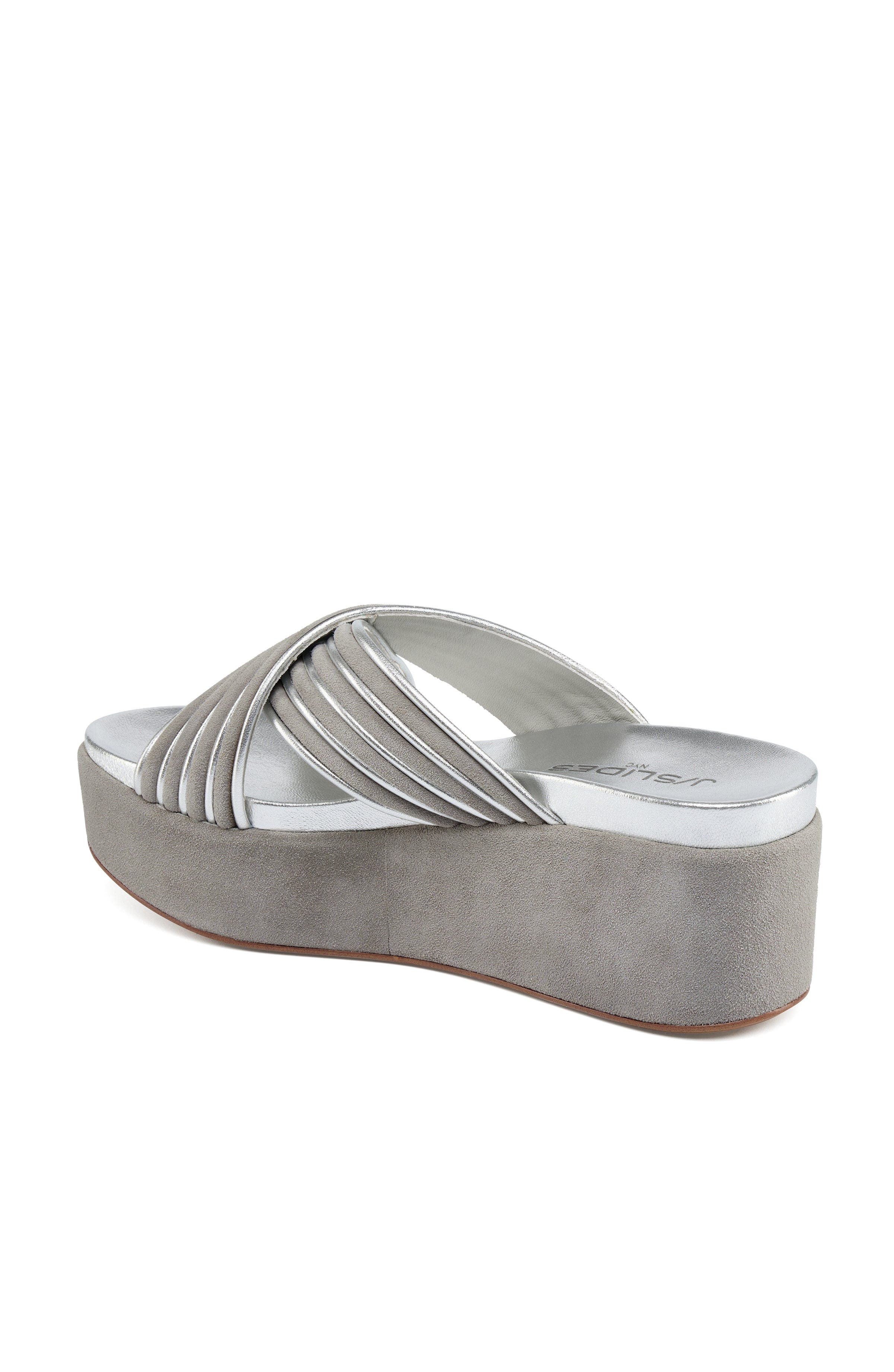 JSlides Footwear Quiana Sandal, Alternate, color, Grey Silver