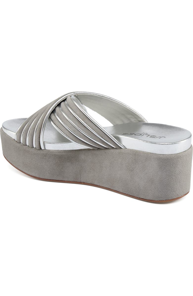JSlides Footwear Quiana Sandal, Alternate, color, Grey Silver