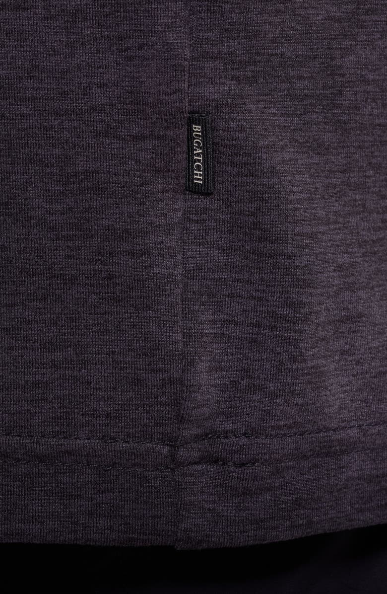 Bugatchi Mélange Quarter Zip Pullover, Alternate, color, Black