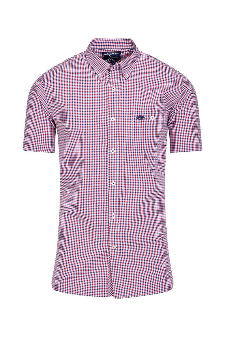 Short Sleeve Graph Check Poplin Shirt, Alternate, color, Red