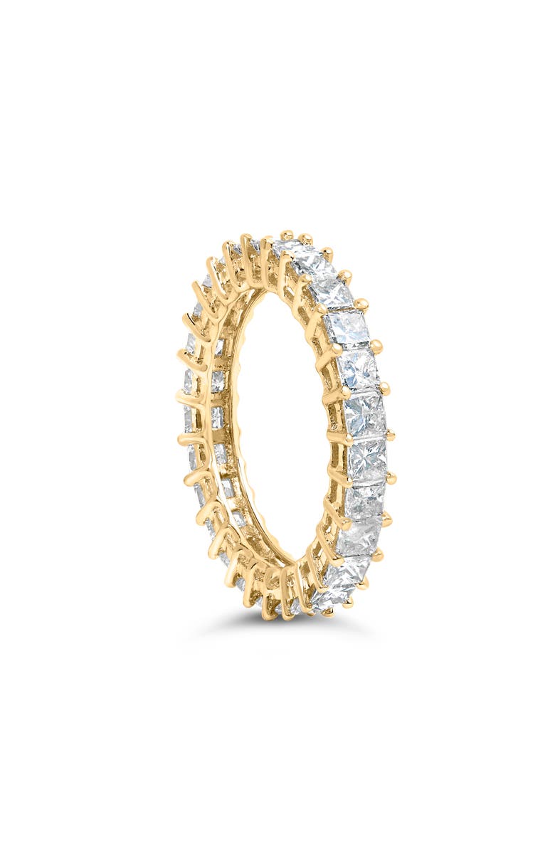 Haus of Brilliance 14K Yellow Gold 3.0 Cttw Shared Prong-Set Princess-cut Diamond Eternity Band Ring, Alternate, color, Yellow