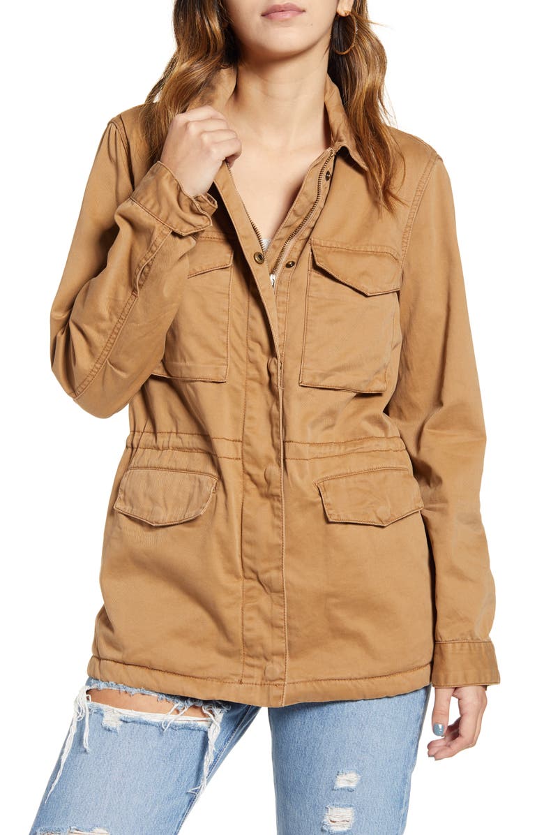 Thread & Supply Faux Fur Lined Utility Jacket, Alternate, color, 