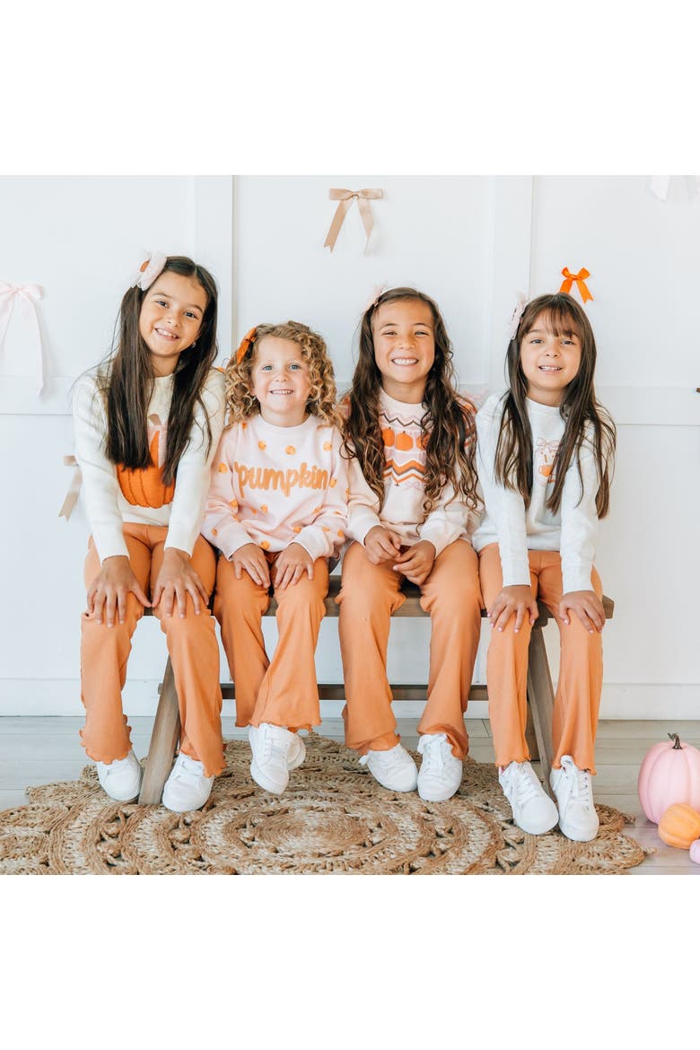 Pumpkin Stitch Patch Sweatshirt, Alternate, color, Soft Pale Pink