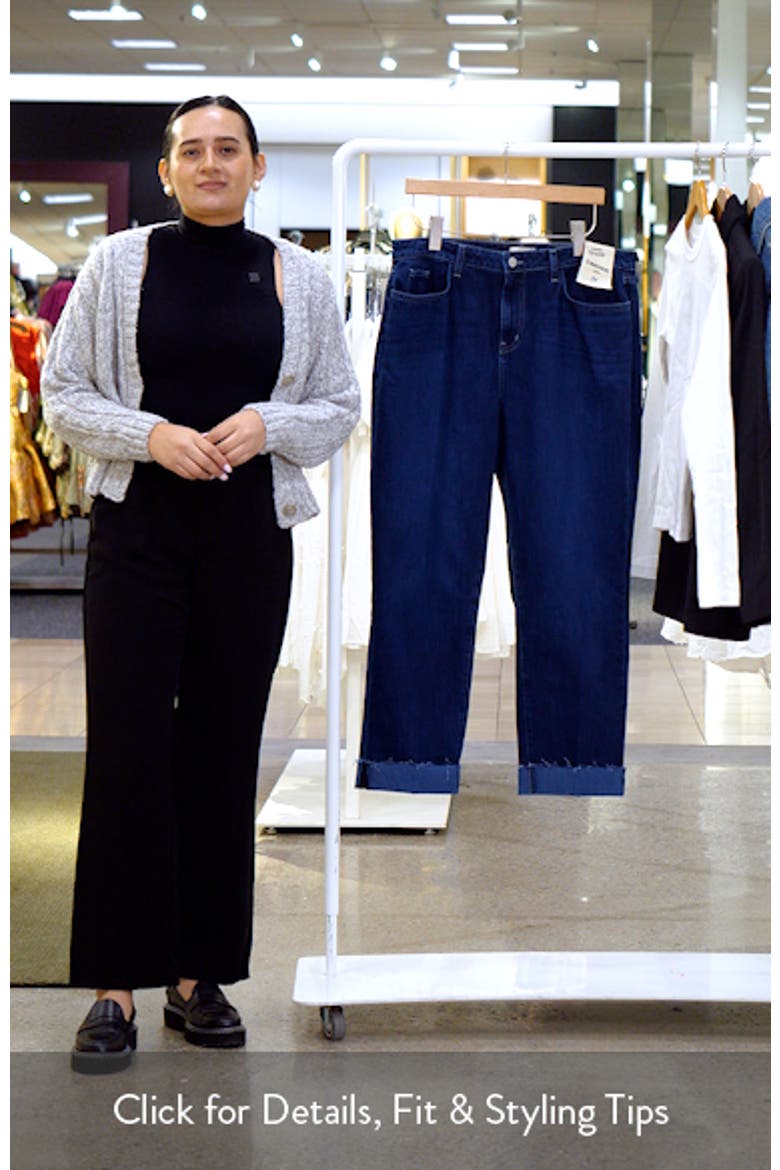 Maribel High Waist Cuff Straight Leg Jeans video