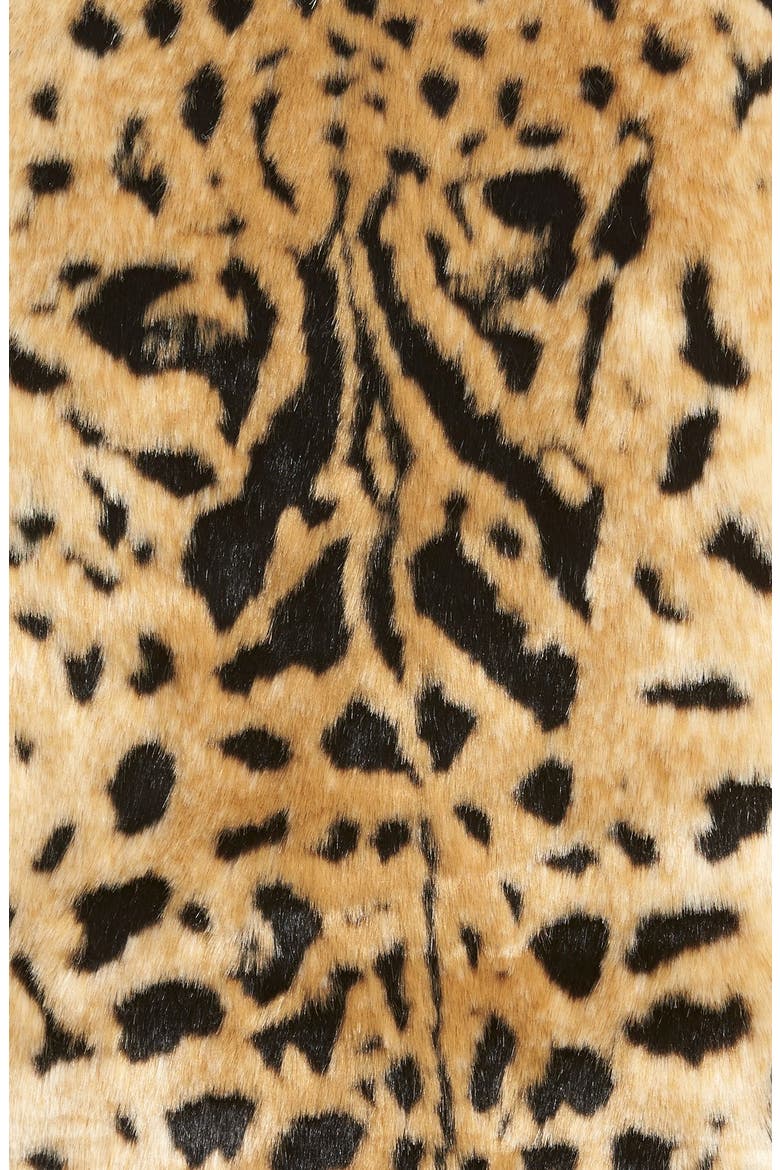 Faux Leopard Fur Shorty Jacket, Alternate, color, LEOPARD