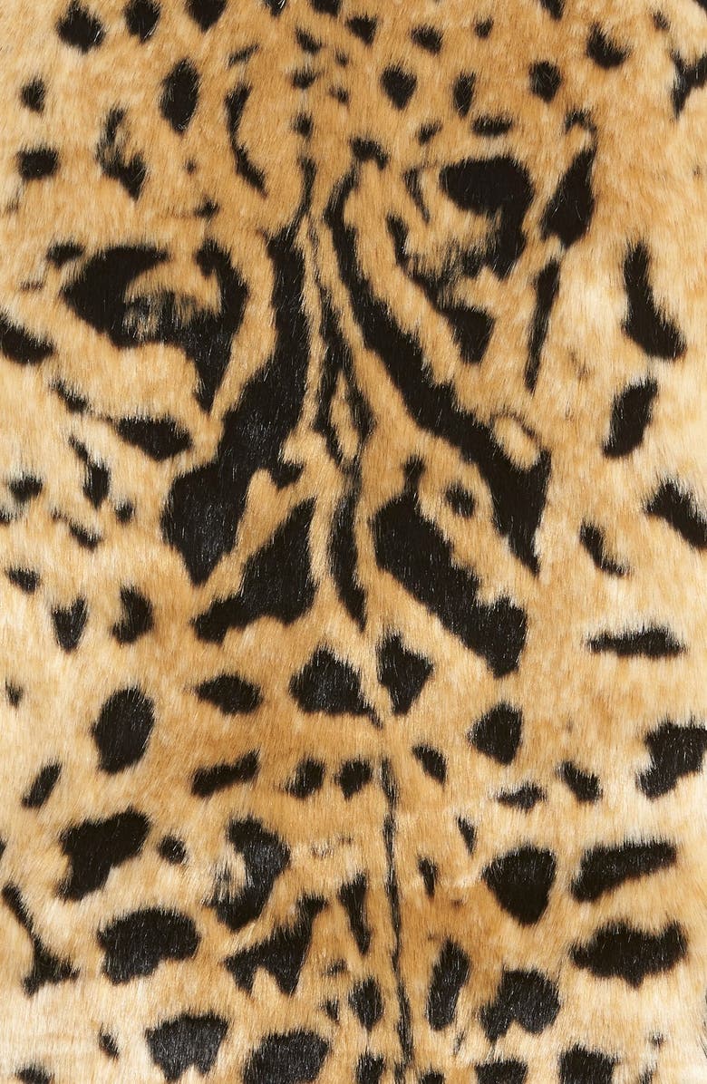 Kristen Blake Faux Leopard Fur Shorty Jacket, Alternate, color,