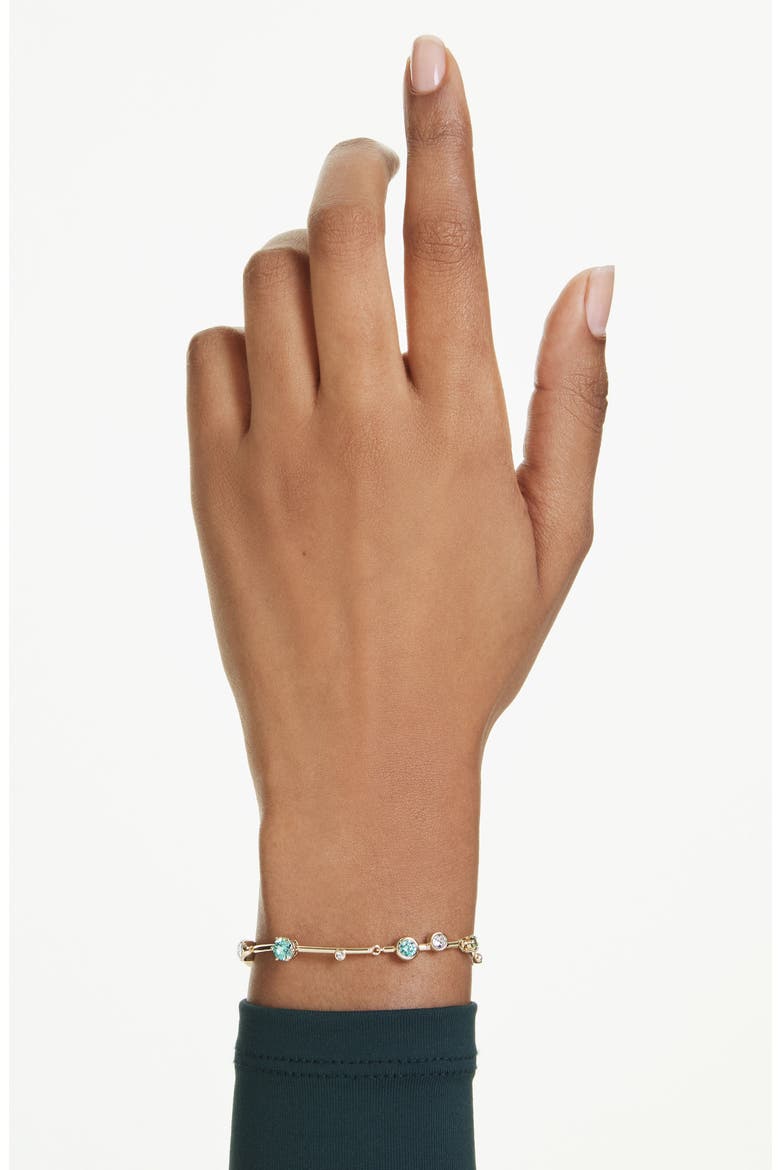 Constella Crystal & Zirconia Bracelet, Alternate, color, GOLD