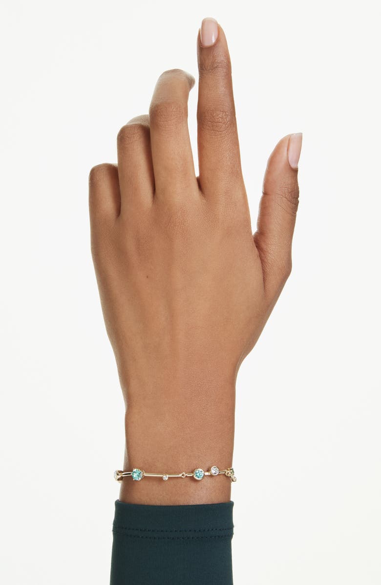 Swarovski Constella Crystal & Zirconia Bracelet, Alternate, color, Gold