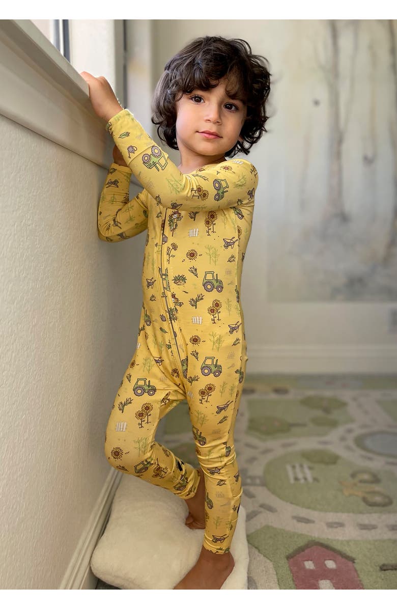 Bellabu Bear Kids' Harvest Convertible Footie Pajamas, Alternate, color,