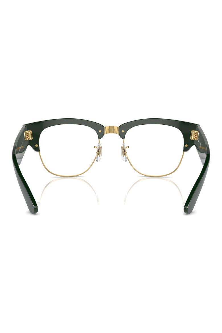 50mm Mega Clubmaster Square Optical Glasses, Alternate, color, GREEN