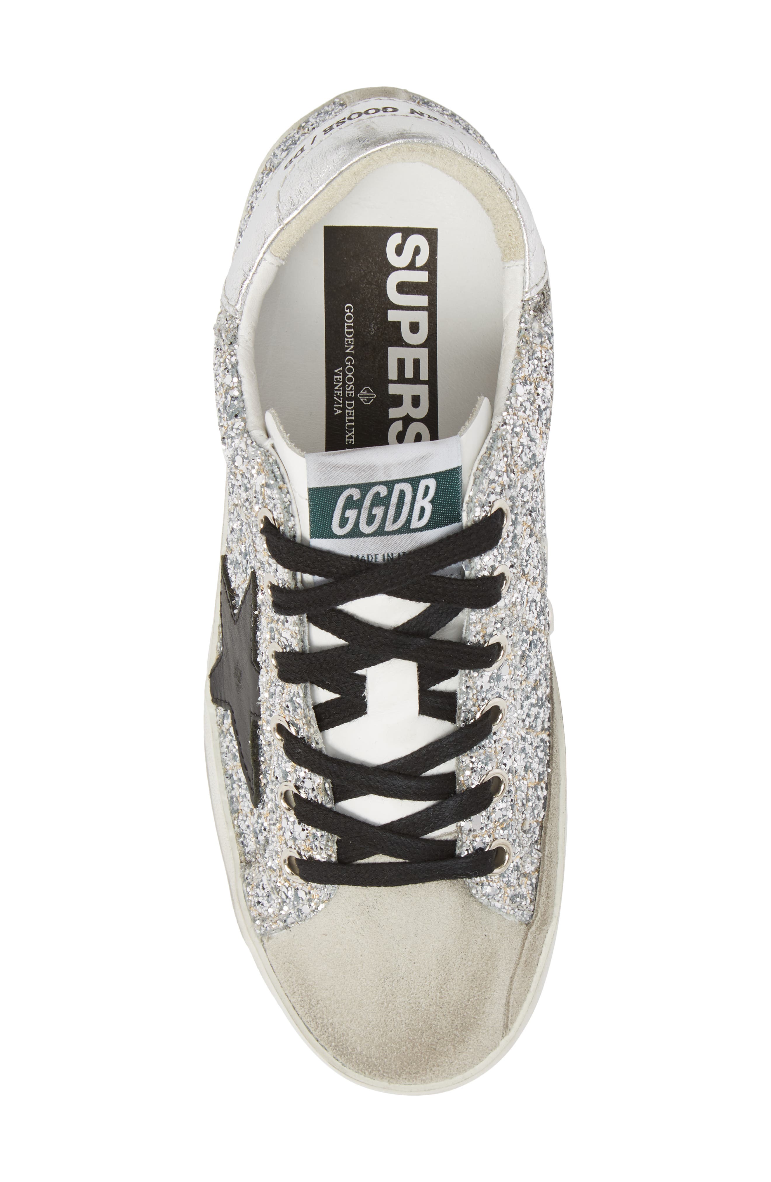 Golden Goose Glitter Superstar Lace-Up Sneaker, Alternate, color, 