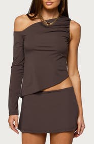 EDIKTED Lucretia Asymmetric One-Shoulder Top