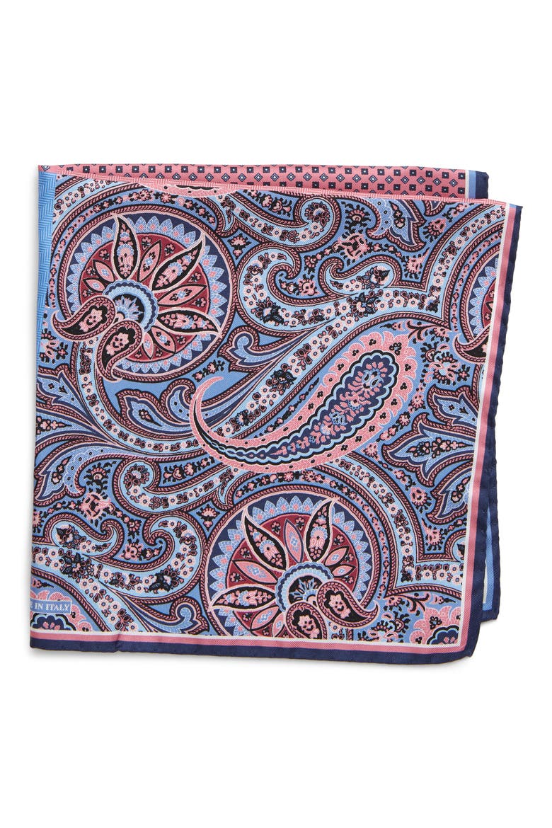 Men's Shop Silk Pocket Square, Main, color, PINK