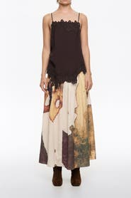 Bimba y Lola Pleated A-Line Midi Skirt