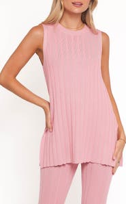 Petal & Pup Silvie Wide Rib Sweater Tank & Straight Leg Pants Set