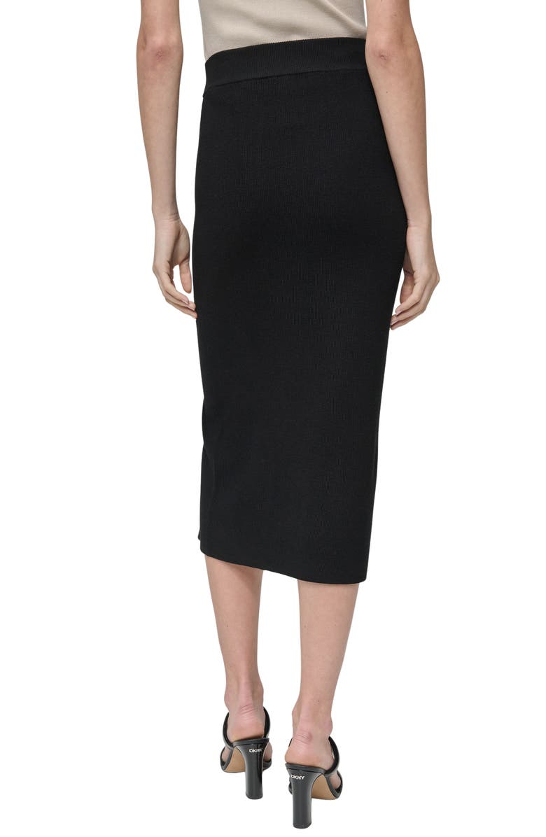 DKNY Zipper Slit Midi Sweater Skirt, Alternate, color,