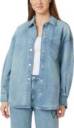 Habitual Hearted Denim Shirt Jacket