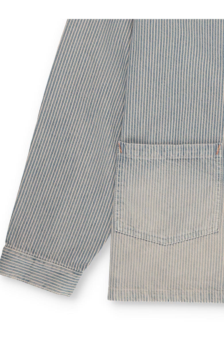 Fortela Underminer Pinstripe Denim Jacket, Alternate, color, Pale Blue