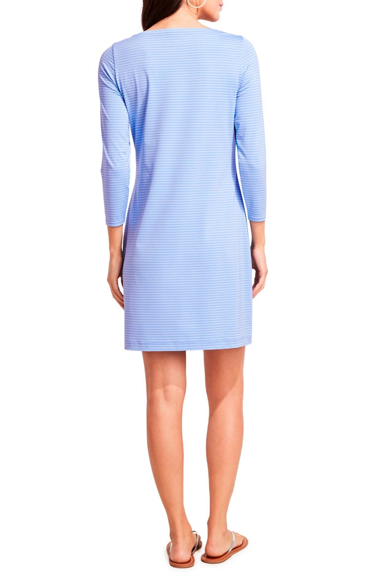 Sankaty Long Sleeve Boatneck Shift Dress, Alternate, color, BAYSIDE STRIPE