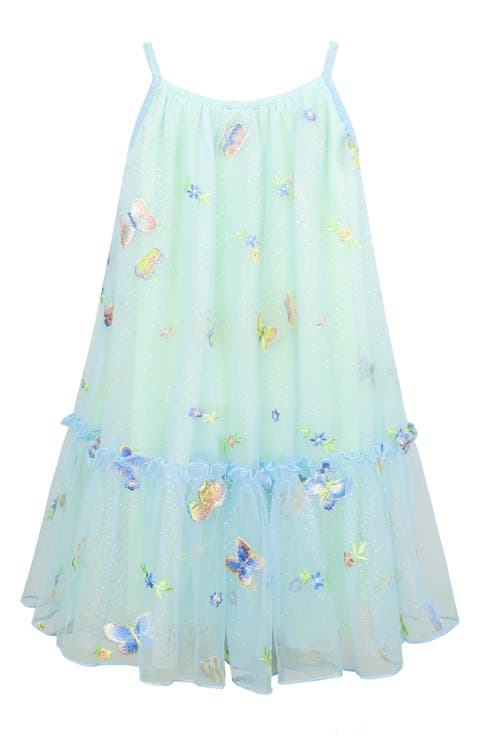 Kids' Embroidered Butterfly Tulle Dress (Toddler & Little Kid)