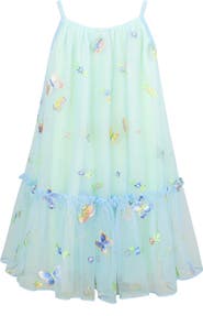 Zunie Kids' Embroidered Butterfly Tulle Dress