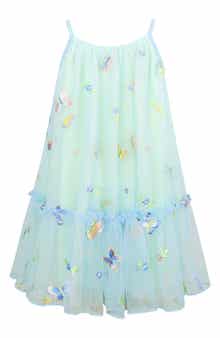 Zunie Kids' Embroidered Butterfly Tulle Dress