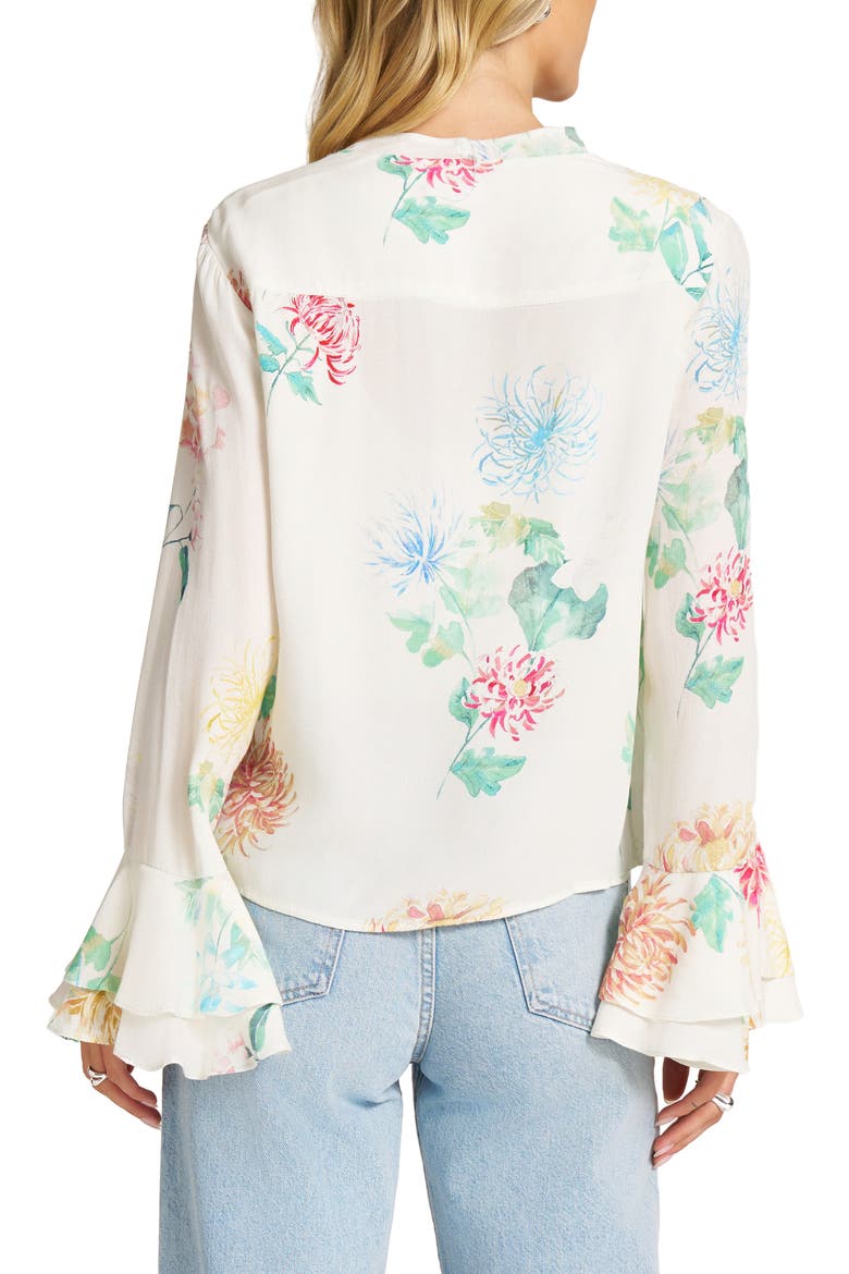 Ruffle Bell Sleeve Tie Front Jacket, Alternate, color, IVORY