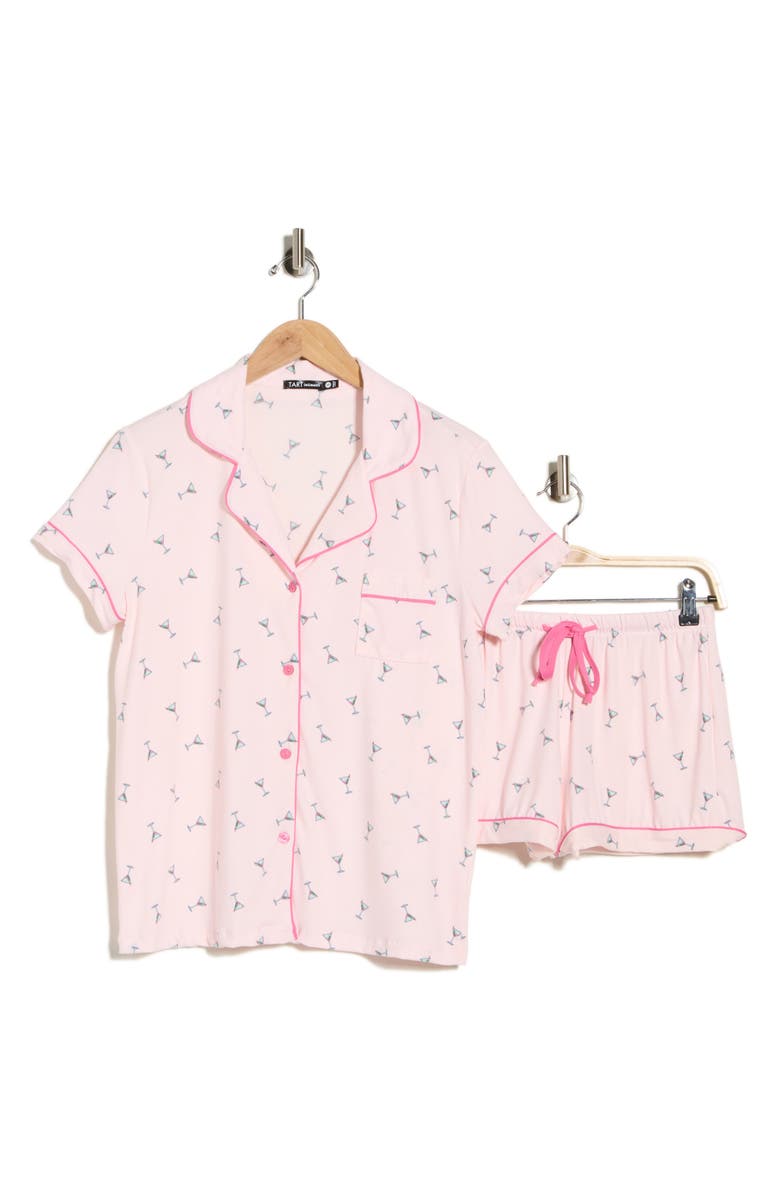 Tart Dixie Martini Print Shorts Pajama, Alternate, color, Tossed Martnis