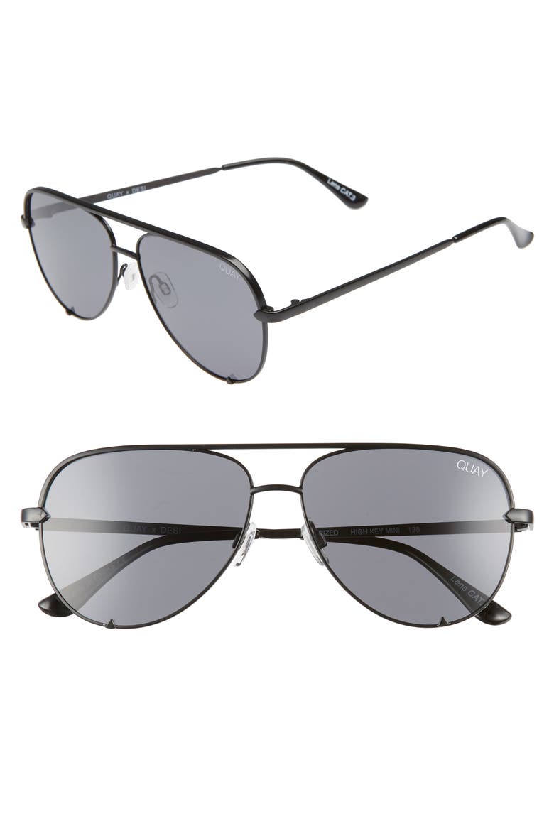 High Key Minim Nord 60mm Aviator Sunglasses, Alternate, color, BLACK/ SMOKE