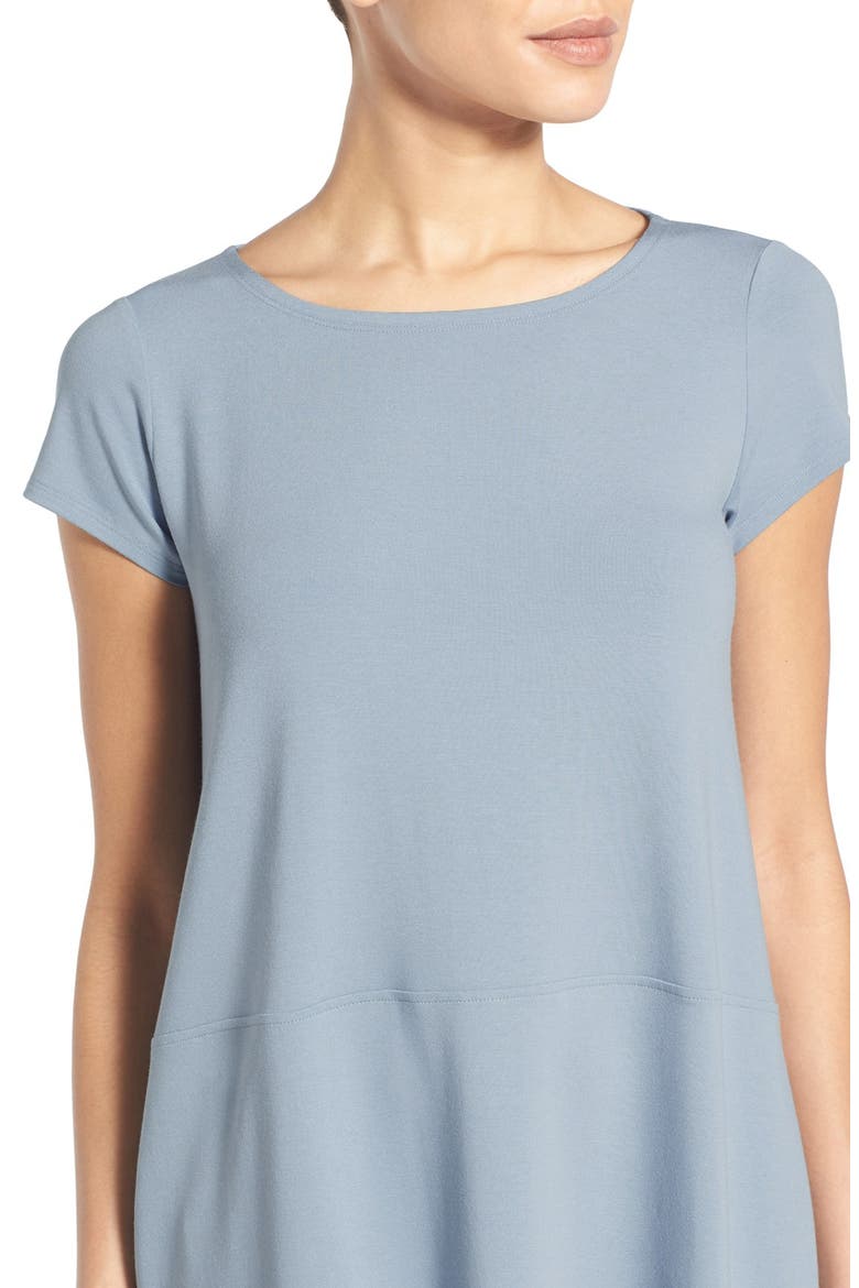 Bateau Neck Cap Sleeve Dress, Alternate, color, WATER