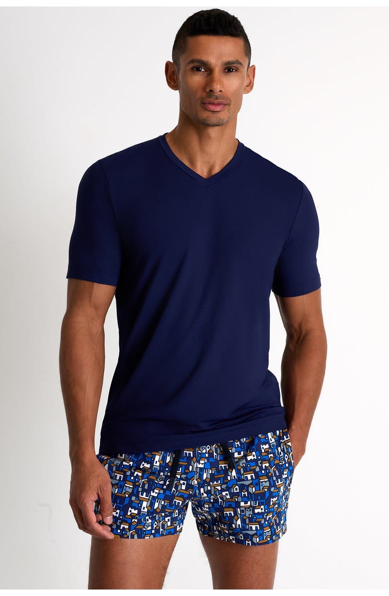 SHAN Short fit, stretch and quick dry swim trunks, Alternate, color, Print