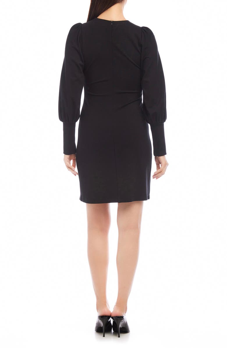 Karen Kane Long Sleeve Ponte Shift Dress, Alternate, color, Black