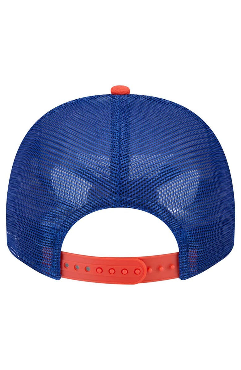 New Era Men's New Era Cream/Royal New York Mets Banner A-Frame 9FIFTY Trucker Snapback Hat, Alternate, color, Cream