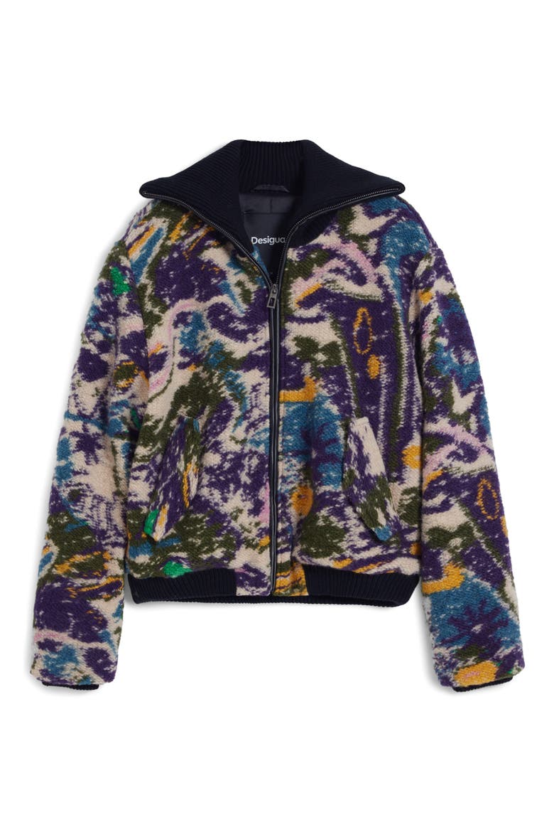 Wool Blend Woven Jacket, Alternate, color, BLACK
