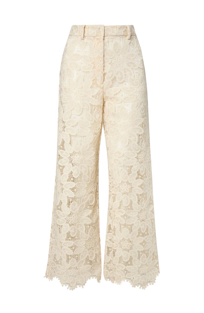 Malina Natalina Guipure Lace Pants, Alternate, color, Sand