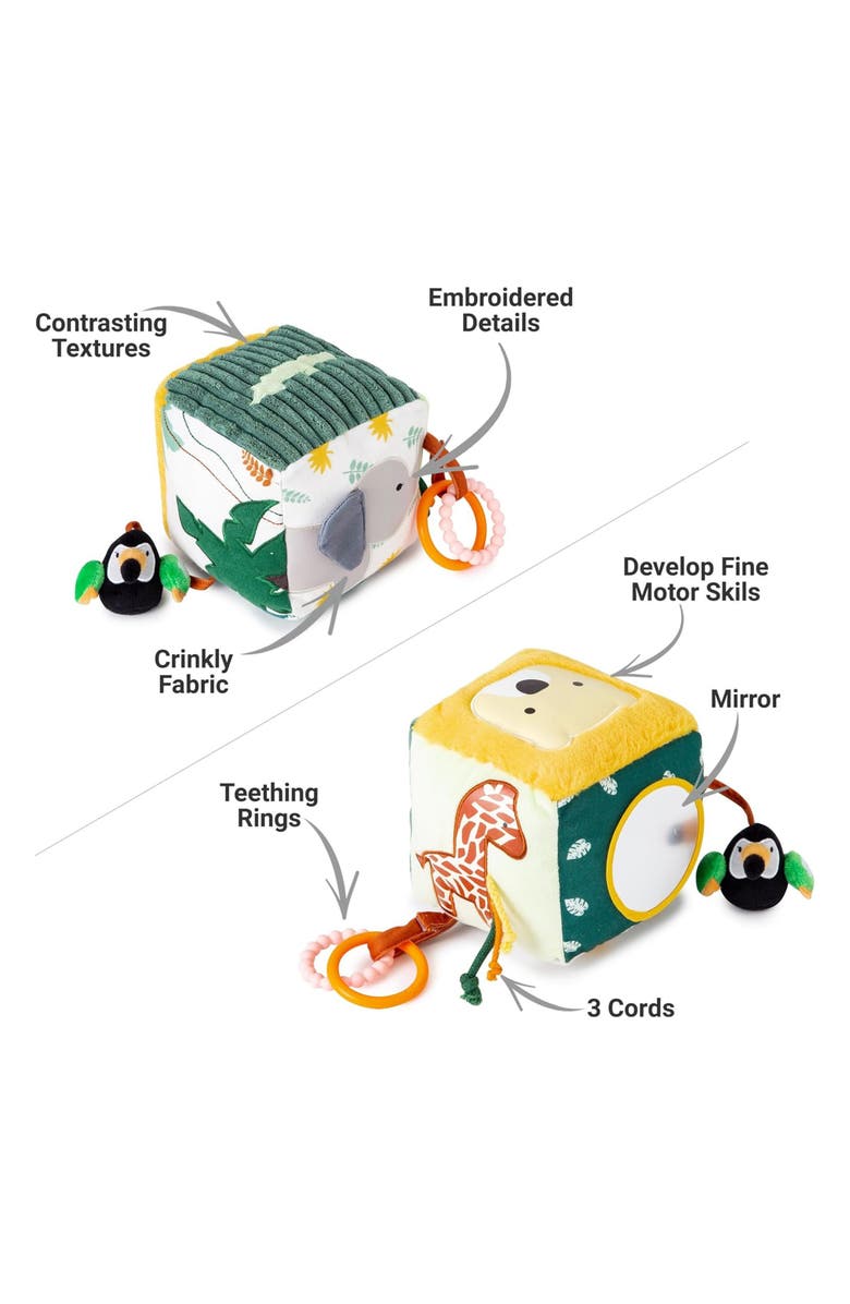 Little Big Friends Jungle Soft Activity Cube, Alternate, color, Multi