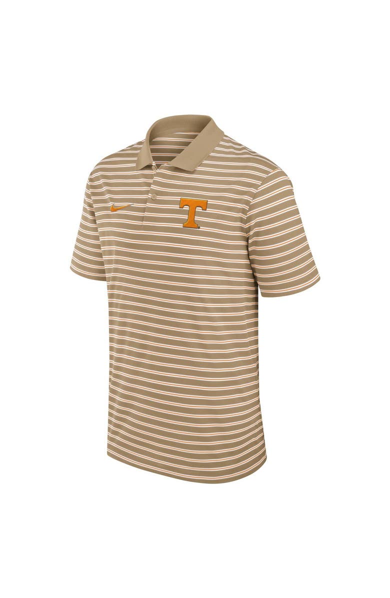 Nike Men's Nike Tan Tennessee Volunteers Athletic Prep Striped Performance Polo, Alternate, color, Tan