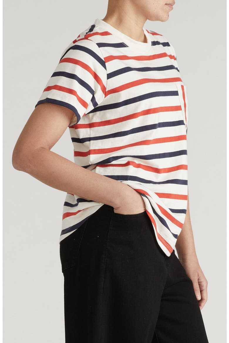 Breton Stripe T-Shirt, Alternate, color, RED/ WHITE/ BLUE STRIPE